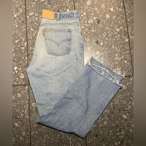 Vintage Levi's 619 Orange Tab Cut Off Jeans 36x28